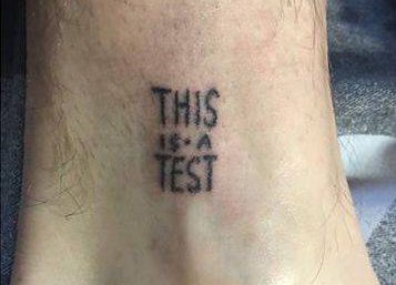 this is a test stick and poke tattoo