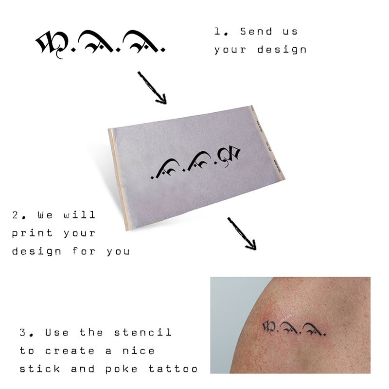 EMALLA Hand Poke And Stick Tattoo Starter Bundle Accessories DIY Tattoo Kit